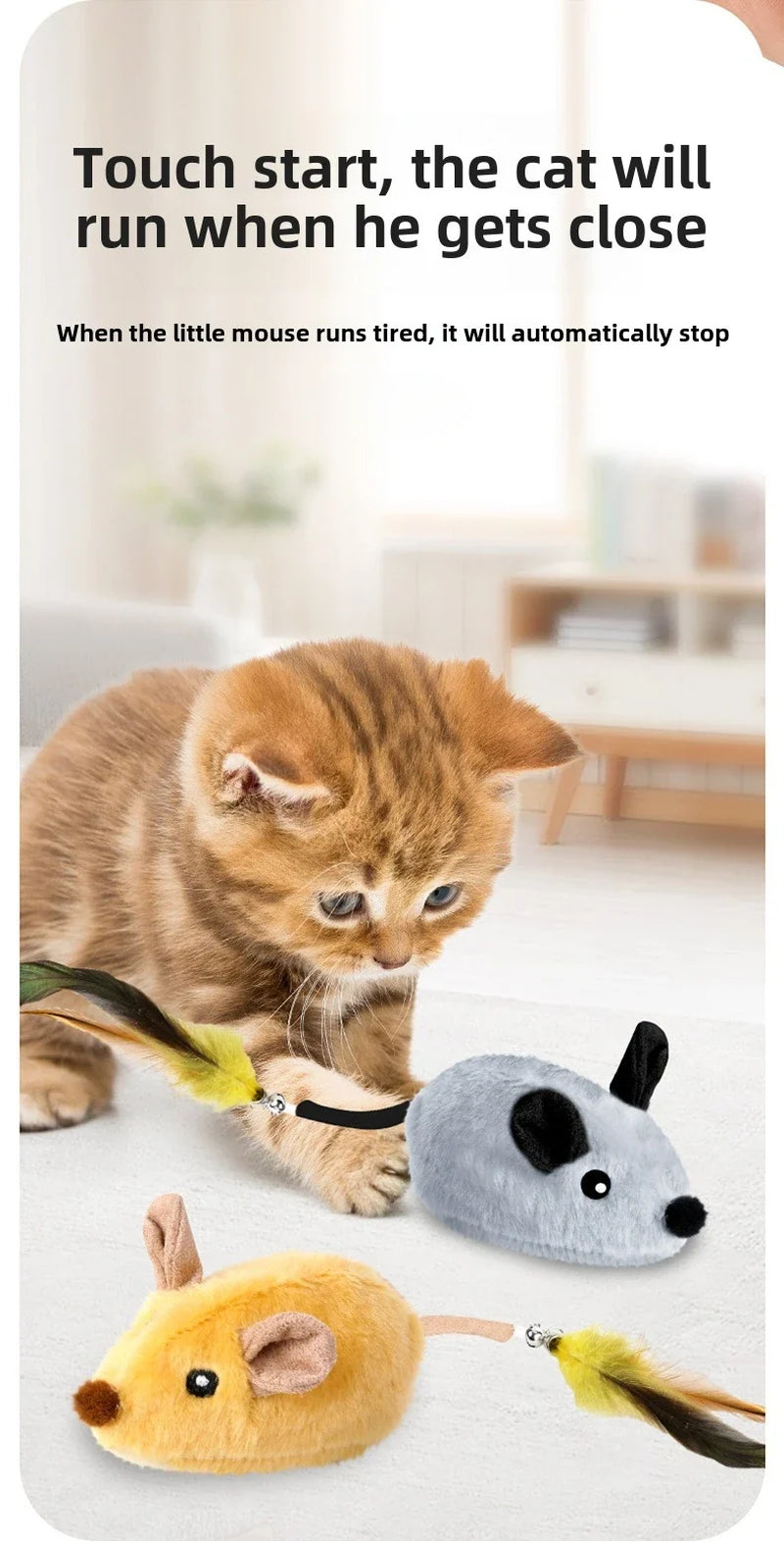 The Mouse Patrol: Remote Control Moving Mouse Cat Toy, Rechargeable