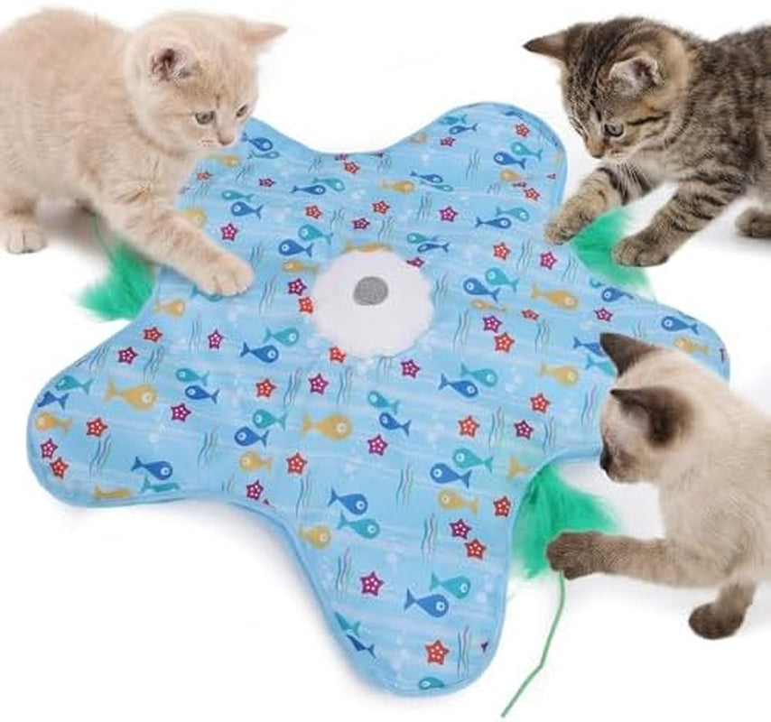 Peek-a-Purr: Hide & Seek Interactive Cat Toy with Moving Feathers & Bird Sounds