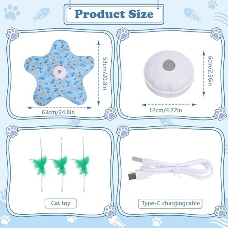 Peek-a-Purr: Hide & Seek Interactive Cat Toy with Moving Feathers & Bird Sounds