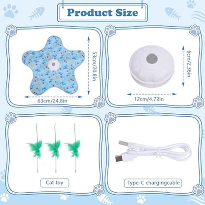 Peek-a-Purr: Hide & Seek Interactive Cat Toy with Moving Feathers & Bird Sounds