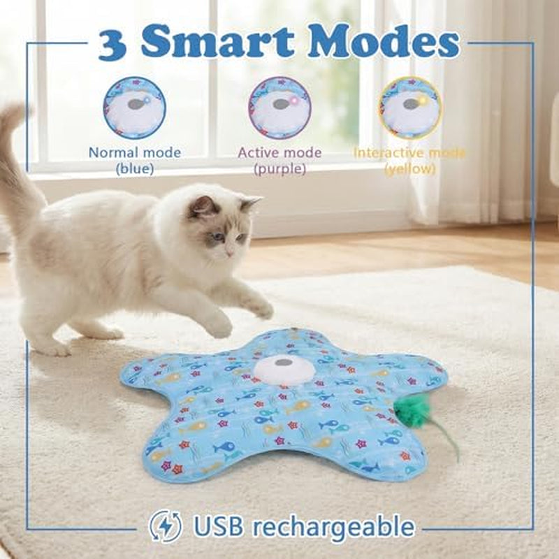 Peek-a-Purr: Hide & Seek Interactive Cat Toy with Moving Feathers & Bird Sounds