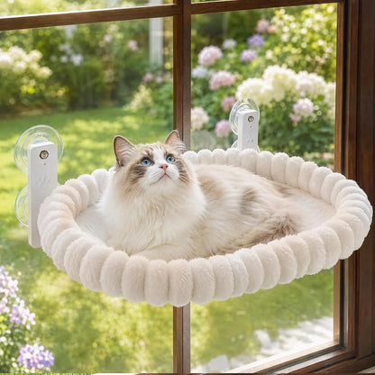 The Cloud Nine Perch: Foldable Cat Window Bed, Holds 40 lbs