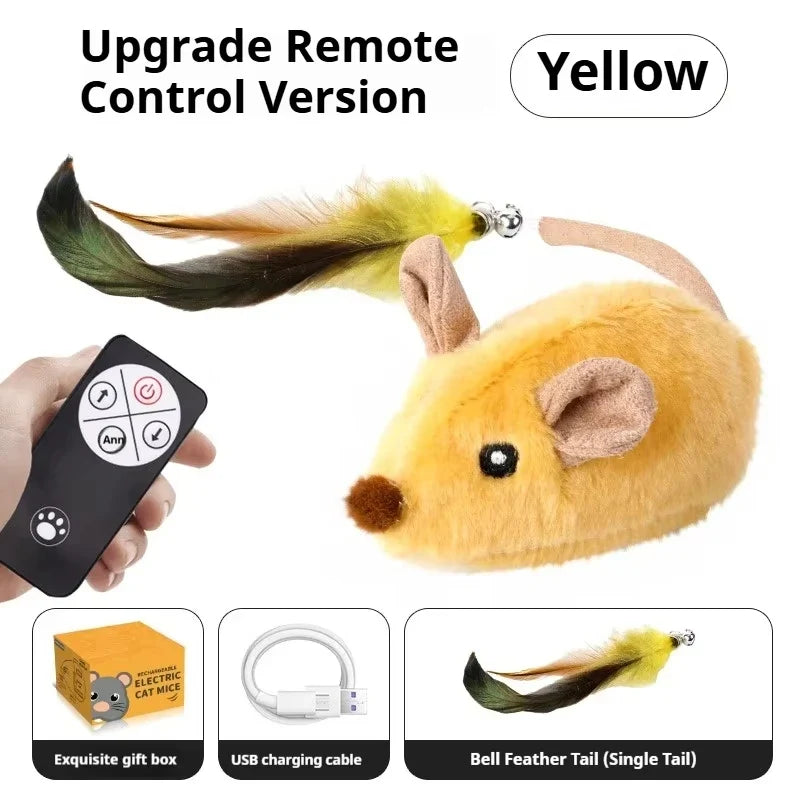 The Mouse Patrol: Remote Control Moving Mouse Cat Toy, Rechargeable