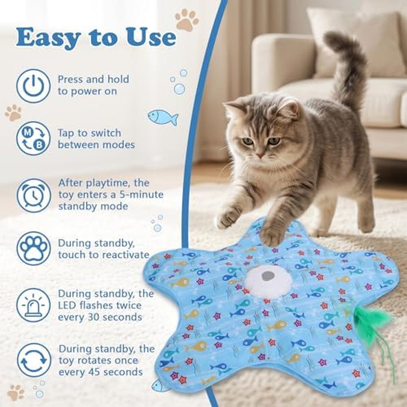 Peek-a-Purr: Hide & Seek Interactive Cat Toy with Moving Feathers & Bird Sounds